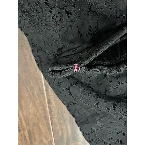 Isaac Mizrahi Live! Lace Cropped Pants Sz Large Petite Elastic Waist Whimsigoth - Picture 5 of 10